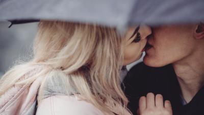 Couple kiss tenderness image 4k wallpaper