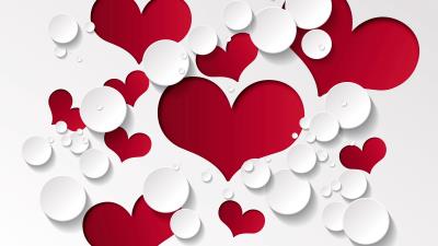 Heart shape patter 4k wallpaper