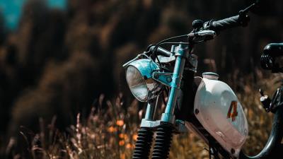 Moped motorcycle bike 4k wallpaper