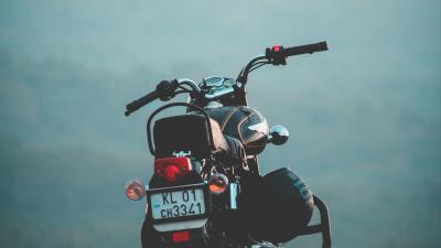 Motorcycle bike rear view 4k wallpaper