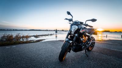 Motorcycle front view headlight wheel 4k wallpaper