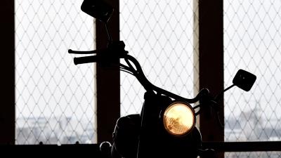 Motorcycle front view headlight 4k wallpaper
