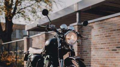 Motorcycle headlight black 4k wallpaper
