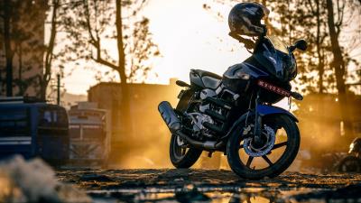 Motorcycle helmet street 4k wallpaper