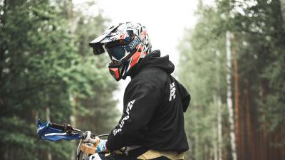 Motorcycle motorcyclist helmet pc 4k wallpaper