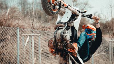 Motorcycle motorcyclist helmet photo 4k wallpaper
