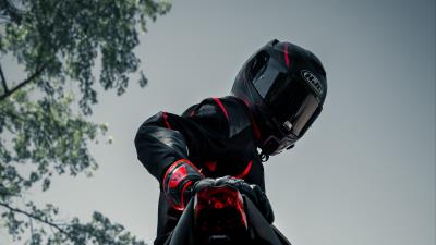 Motorcycle motorcyclist helmet pic 4k wallpaper