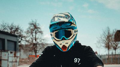 Motorcycle motorcyclist helmet picture 4k wallpaper