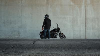 Motorcycle motorcyclists side view 4k wallpaper