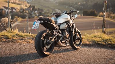 Motorcycle rear view wheels image 4k wallpaper