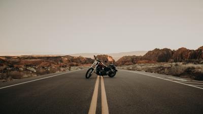 Motorcycle road marking 4k wallpaper