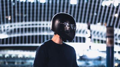 Motorcyclist helmet motorcycle image 4k wallpaper