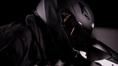 Motorcyclist helmet motorcycle 4k wallpaper