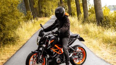 Motorcyclist motorcycle helmet 4k wallpaper