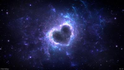 Nebula heart glow 4k wallpaper
