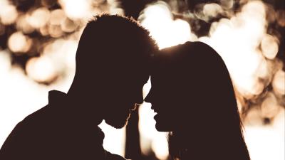 Silhouettes couple love image 4k wallpaper