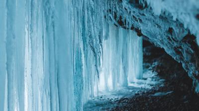 Ice frozen macro 4k wallpaper