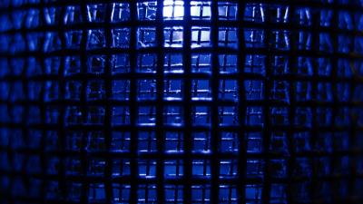Lattice grid blue 4k wallpaper