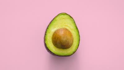 Avocado minimalism pink 4k wallpaper