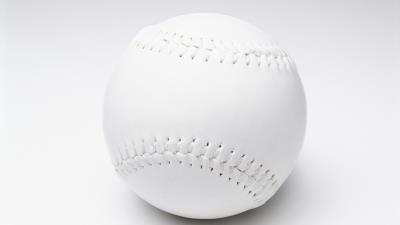 Baseball ball white backgroun 4k wallpaper