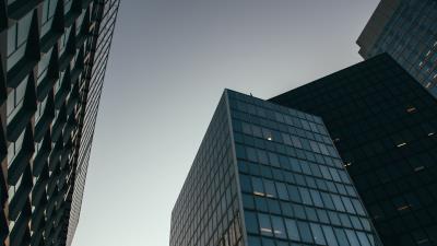 Building bottom view minimalism 4k wallpaper