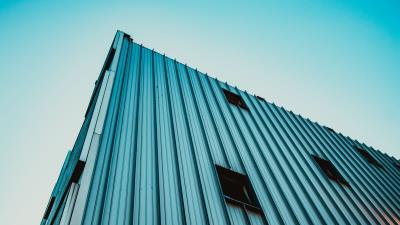 Building facade corner image 4k wallpaper