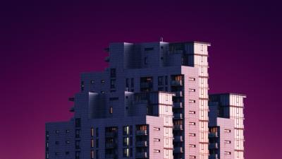 Building facade minimalism 4k wallpaper