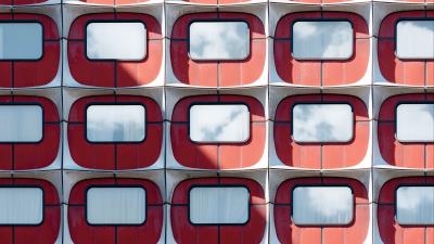 Building facade windows 4k wallpaper