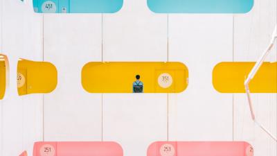 Building minimalism colorful 4k wallpaper