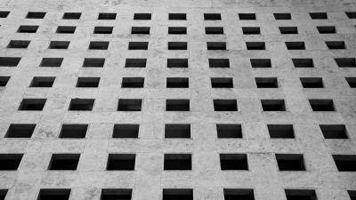 Bw building minimalism 4k wallpaper