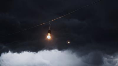 Clouds light bulb wir 4k wallpaper