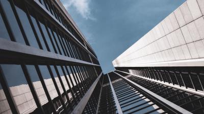 Facade bottom view building 4k wallpaper