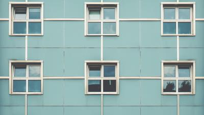 Facade windows building 4k wallpaper