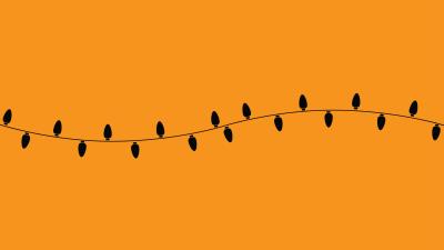 Garland light bulb vector 4k wallpaper