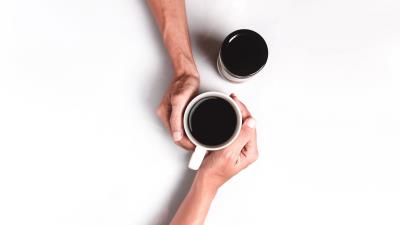 Hands coffee cup 4k wallpaper