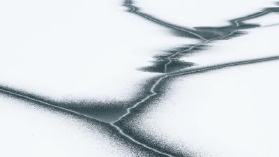 Ice snow cracks 4k wallpaper