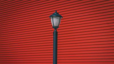 Lamp post minimalism wall 4k wallpaper