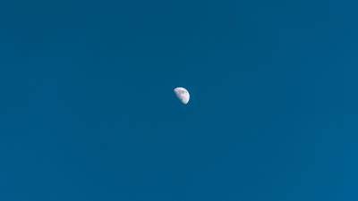 Moon sky evening 4k wallpaper