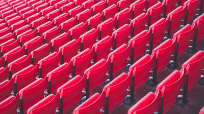 Seats chairs tribune red 4k wallpaper