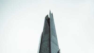 Skyscraper building bottom view 4k wallpaper