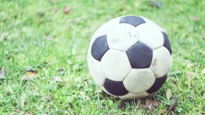 Soccer ball football grass 4k wallpaper
