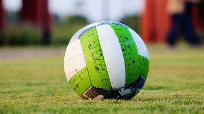 Soccer ball grass green 4k wallpaper