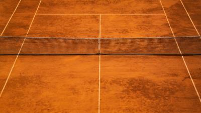Tennis stadium tennis net 4k wallpaper