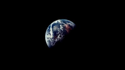 Earth planet shadow photo 4k wallpaper