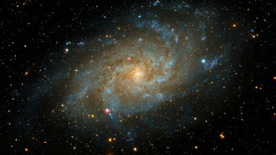 Galaxy twisting stars 4k wallpaper