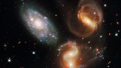 Galaxy universe spirals 4k wallpaper