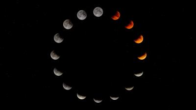 Moon phase cycle 4k wallpaper