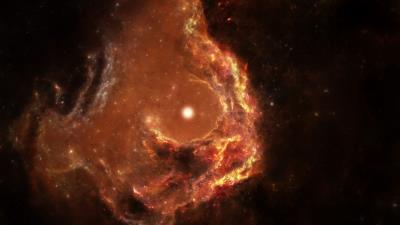 Outer space stars shroud 4k wallpaper