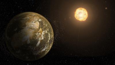 Planet asteroids stars 4k wallpaper