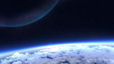 Planet atmosphere glow 4k wallpaper